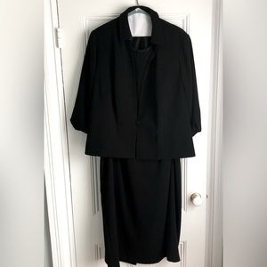 Size 24W two piece black dress.